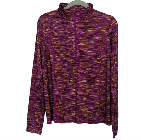 XERSION Magenta Semi Fit Long Sleeve Top Size Large - Picture 2 of 14